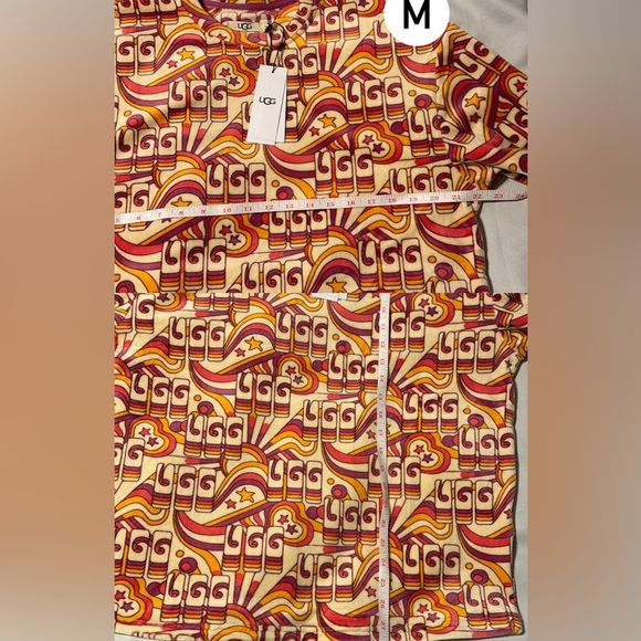 UGG Kinslee Top Velvet Fleece Oversized Short Sleeve T-shirt Retro 70s New w tag - Picture 10 of 16